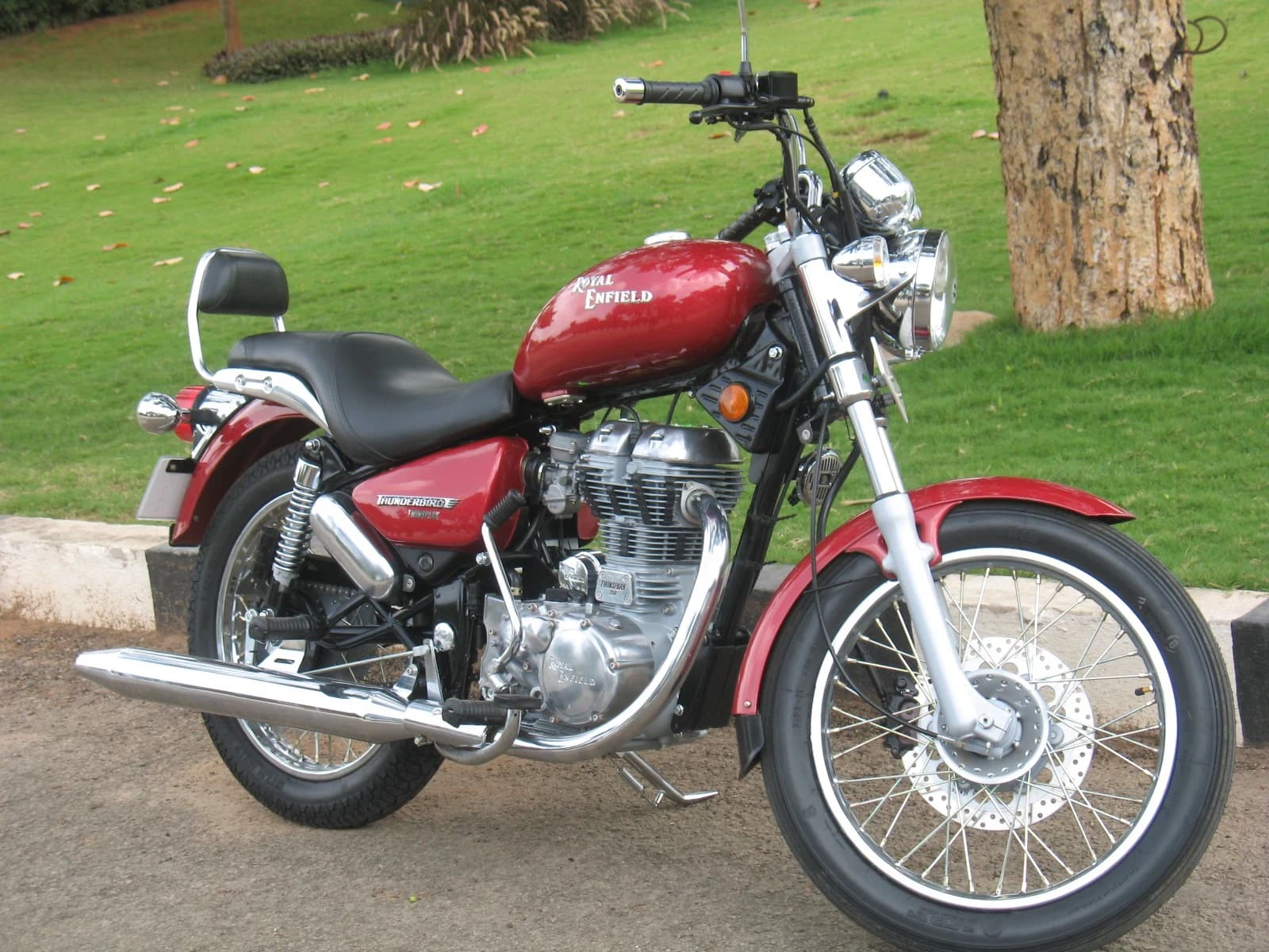 A rider's own two-wheeler at a field session